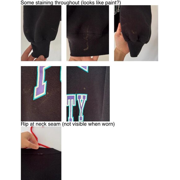 90s vintage black Purdue college graphic collegiate unisex cozy crewneck sweater - Picture 9 of 9